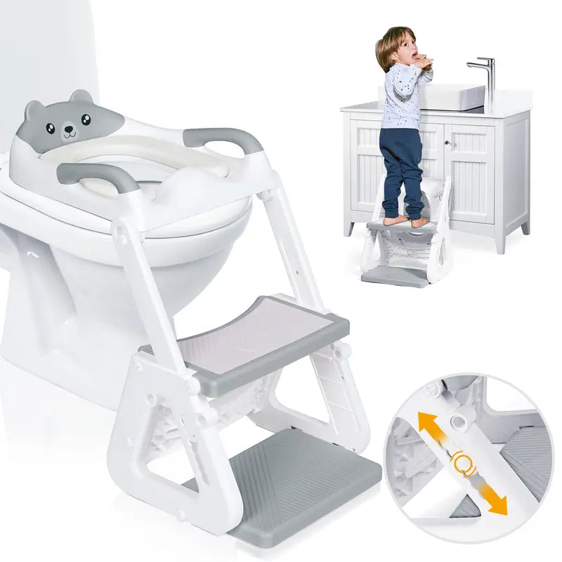 Orzbow 2-IN-1 Toddler Potty Training Seat with Step Stool
