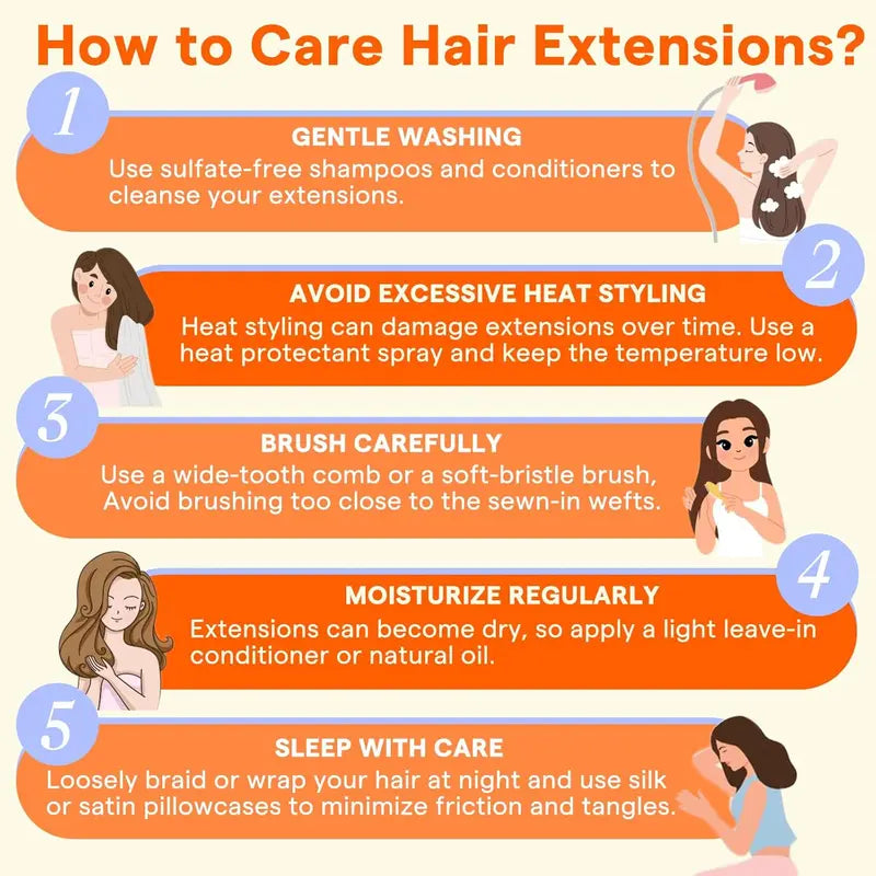 Seamless Natural Tape-In Human Hair Extensions